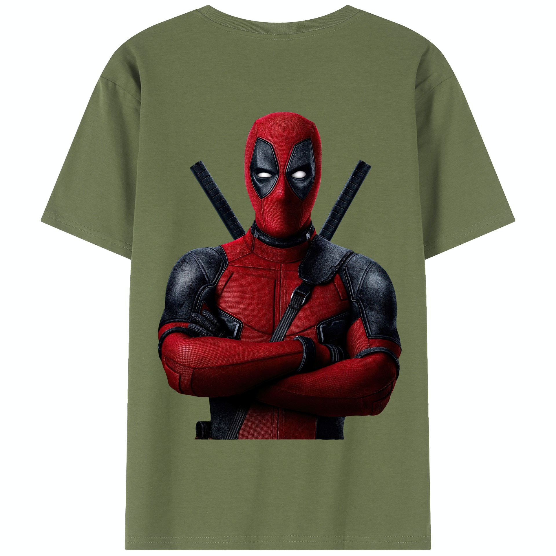 （画像用） Deadpool デッドプール 綿100％半袖Tシャツ（背面プリント）